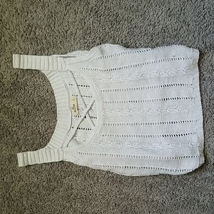 White Hollister Knit Tank Top